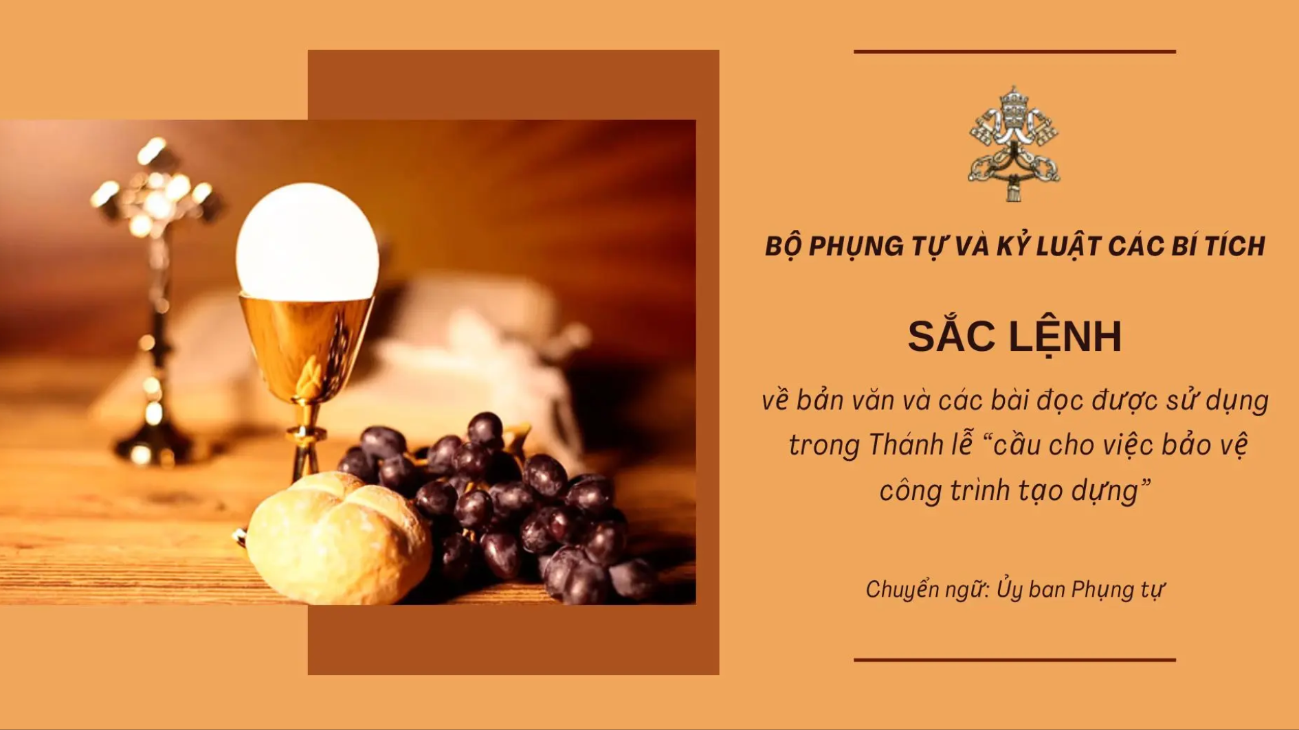 Sắc lệnh về bản văn và các bài đọc được sử dụng trong Thánh lễ “cầu cho việc bảo vệ công trình tạo dựng"